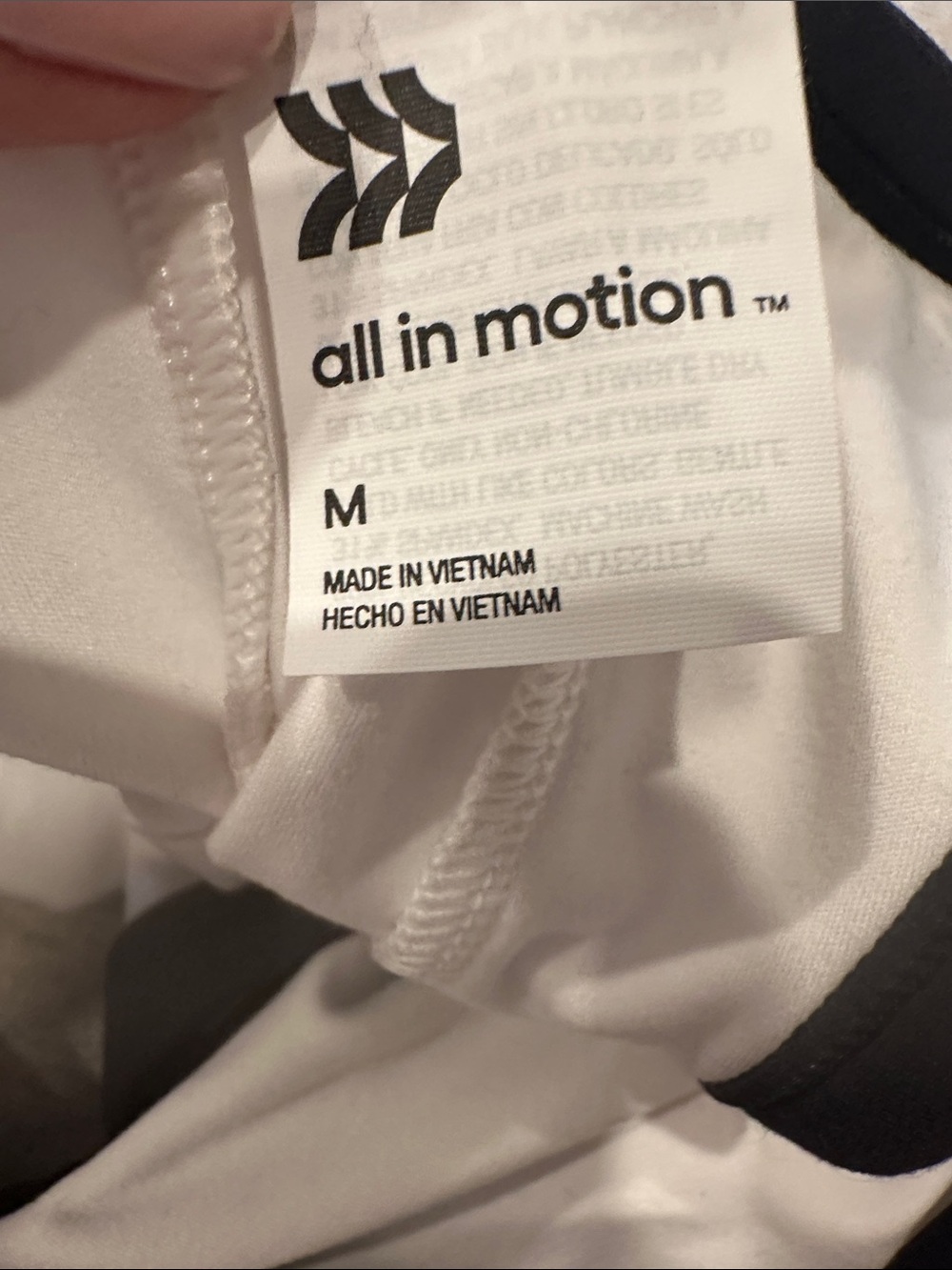 all in motion White Active Top with Black Accents